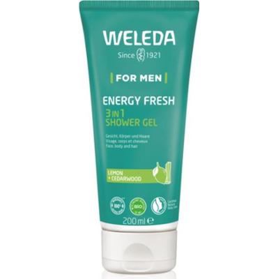 Weleda dla mężczyzn Energy Fresh - Żel pod prysznic 3w1 - BIO 200ML
