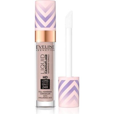 Eveline Cosmetics Wodoodporny korektor w płynie Camouflage z kwasem hialuronowym Kolor 04 Jasny Migdał 7,5 ml