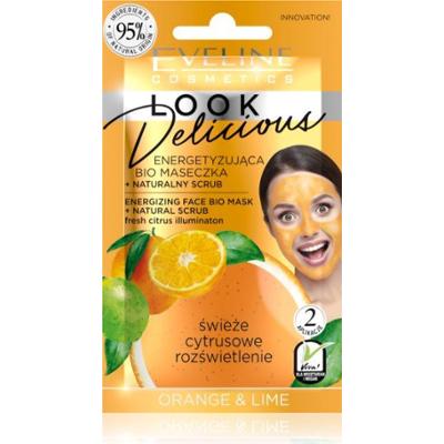 Eveline Cosmetics Look Delicious Pomarańcza i Cytryna Maska nawilżająco-rozświetlająca z efektem peelingu 10 ml