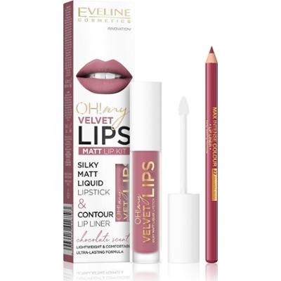Ewelina O! Zestaw Matt Lips My Velvet Lips 13 ciasteczek Brownie 4,5 ml