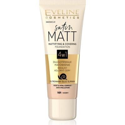 Eveline Satin Matt Podkład matująco-kryjący 4w1 101 Ivory 30 ml