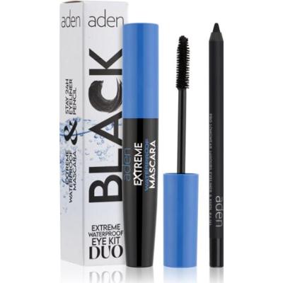 Aden Cosmetics Extreme Waterproof Kit Duo Zestaw do Oczu Kolor Czarny