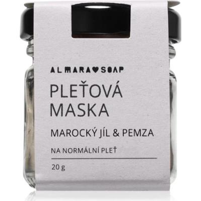Almara Soap Marokańska glinka i pumeks Maseczka złuszczająca do twarzy do cery normalnej 20 g