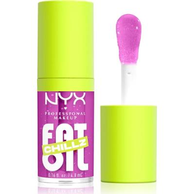 NYX Profesjonalny makijaż gruby Oil Olejek do ust Chillz z efektem chłodzenia kolor 4,8 ml fioletowy