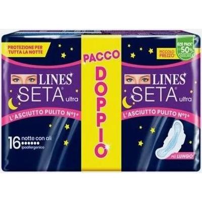 Lines Jedwab Ultra Noc ze skrzydłami 16 sztuk