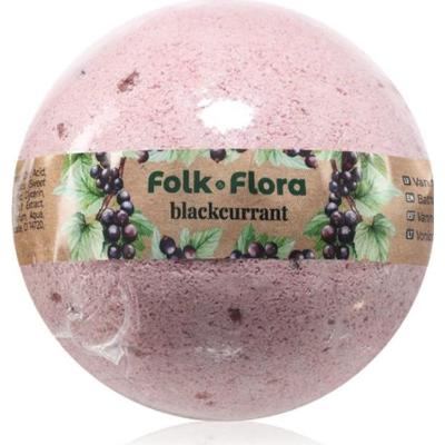 Folk & Flora Bomba do kąpieli z czarną porzeczką o działaniu odświeżającym 130 G