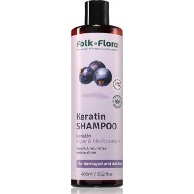 Folk & Flora Szampon regenerujący z czarną porzeczką o działaniu odżywczym 400 ml