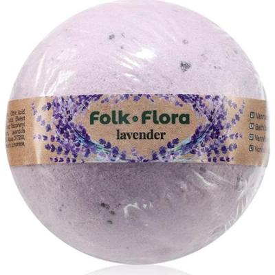 Folk & Flora Bomba do kąpieli lawendowa o działaniu kojącym 130 g
