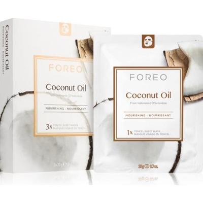 Foreo Farm To Face Mask Odżywcza maska do twarzy z olejem kokosowym w tkaninie 3X20 ml