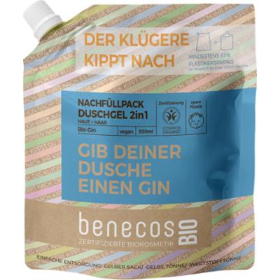 Benecos benecosBIO żel pod prysznic 2w1 z organicznym ginem w opakowaniu uzupełniającym 500 ml