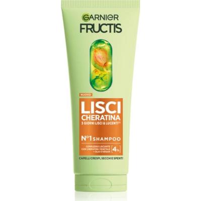 Garnier Fructis Lisci Keratin szampon odżywczy dla lśniących i miękkich włosów 200 ml