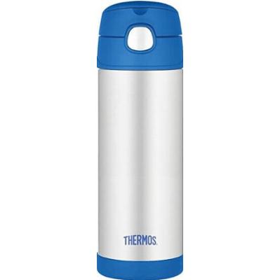Thermos Zabawa dla niemowląt thermos ze słomką - niebieski 470 ml