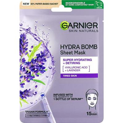 Garnier Nawilżająca maska w płachcie przeciw oznakom zmęczenia z ekstraktem z lawendy Skin Natura L S Hydra Bomb (maska w płachcie) 28 g