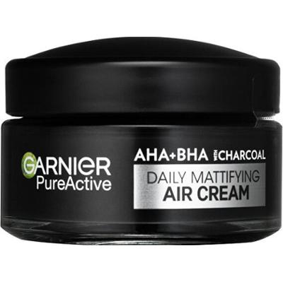 Garnier Krem do twarzy matujący AHA + BHA Charcoal Pure Active (Codzienny krem matujący Air) 50 ml