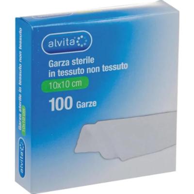 Gaza sterylna włókninowa 10X10Cm Alvita 100 sztuk