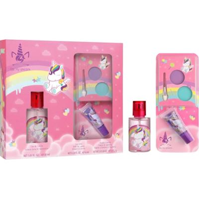 Be a Unicorn Zestaw prezentowy dla dzieci Woda toaletowa 30ml + błyszczyk do ust 1szt. + 2 cienie do powiek + pędzelek