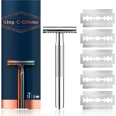 Maszynka do golenia Gillette King Double Edge - maszynka do golenia + 5 wymiennych ostrzy