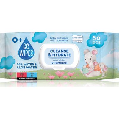 Gowipes Chusteczki nawilżane dla dzieci Cleanse & Hydrate do skóry wrażliwej Aloe Vera 0+ 50 szt.