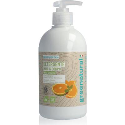 Greenatural Mydło w płynie miętowo-pomarańczowe do rąk i ciała 500 ml