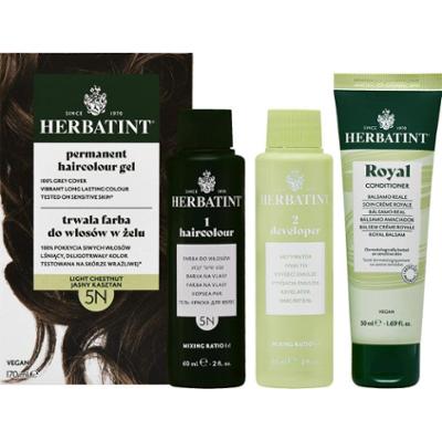 Herbatint Trwały żel do farbowania włosów 170ml 5N | Jasny brąz