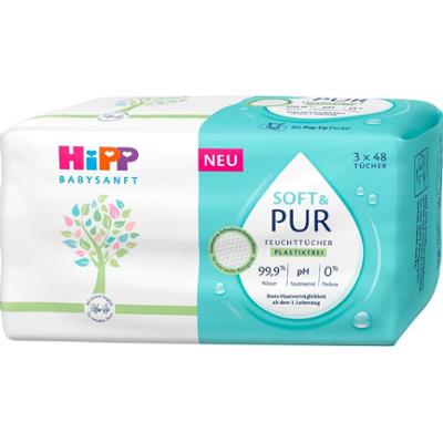 Hipp Chusteczki nawilżane Soft & Pur dla niemowląt 3X48 sztuk