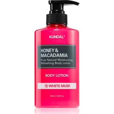KUNDAL Miód & Macadamia Odżywcze mleczko do ciała White Musk o działaniu nawilżającym 500 ml