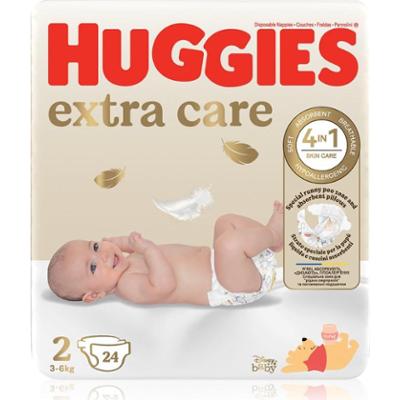 Huggies Pieluszka jednorazowa Extra Care, rozmiar 2, 3–6 kg, 24 sztuki
