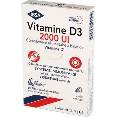 Ibsa Witamina D3 2000UI x30 Folie rozpuszczalne w jamie ustnej