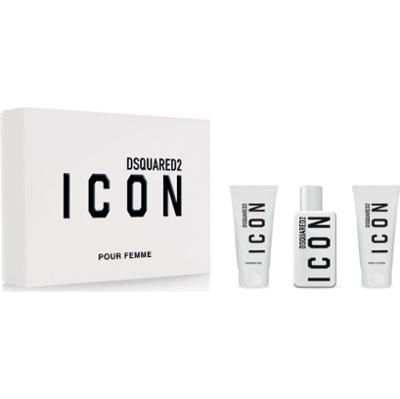 Dsquared2 Icon Zestaw prezentowy dla kobiet Woda perfumowana 50 ml + Żel pod prysznic perfumowany 50 ml + Mleczko do ciała perfumowane 50 ml