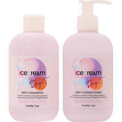 Zestaw Inebrya Ice Cream Dry-T - Szampon 300ml + Balsam 300ml