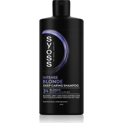 Syoss Intensywny Blonde fioletowy szampon do włosów blond i siwych 440 ml