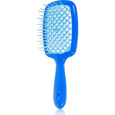 Janeke Superbrush duża płaska szczotka do włosów 20,3 x 8,5 x 3,1 cm niebieska i jasnoniebieska