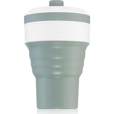 Kidpro Kubek składany z szarą słomką 350 ml