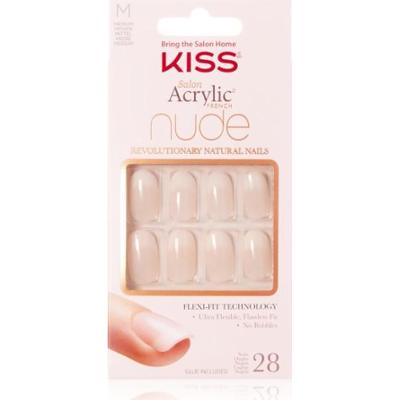 Kiss my face Salon Acryl French Nude Nails 64267 (28 sztuk) - Paznokcie akrylowe typu french manicure dla naturalnego wyglądu
