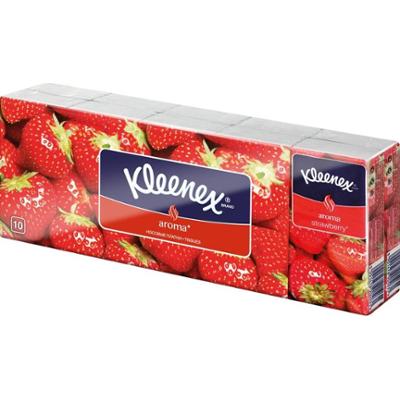 Kleenex Chusteczki papierowe zapachowe Truskawka 10x10