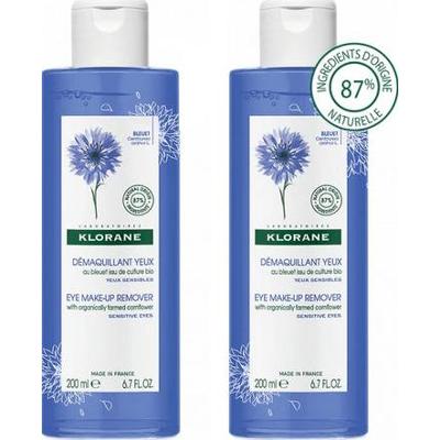 Klorane Jagodowy płyn do demakijażu oczu 2x200ml