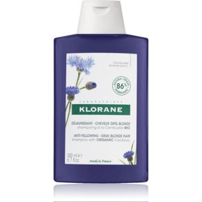 Klorane Centaurea Szampon Przeciwżółty do Włosów Siwych Blond 200ml
