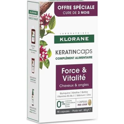Klorane KeratinCaps Siła i witalność Włosy i paznokcie 90 kapsułek