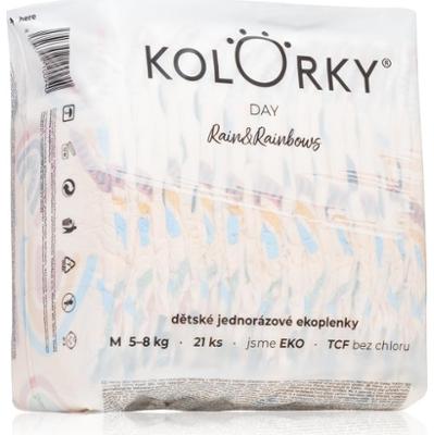 Kolorky Jednorazowe pieluszki EKO Day Rain&Rainbow rozm. M 5-8 Kg 21 sztuk