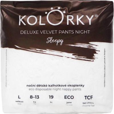 Kolorky Deluxe Velvet Spodnie Night Sleepy pieluszki jednorazowe na noc L 8-13 kg 19 sztuk
