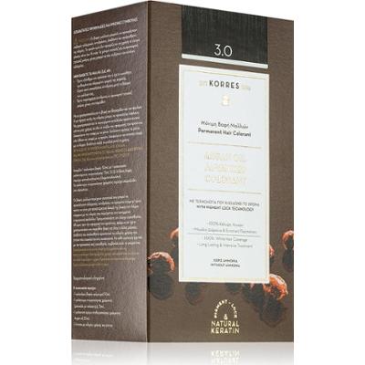 Korres Argan Oil trwała farba do włosów na bazie olejku arganowego kolor 3.0 ciemny brąz