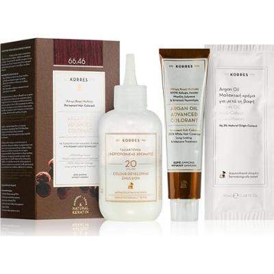 Korres Argan Oil trwała farba do włosów z olejkiem arganowym kolor 66.46 Intensywna Burgundowa Czerwień 50 ml