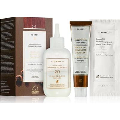 Korres Argan Oil trwała farba do włosów z olejkiem arganowym kolor 6.4 Ciemny Miedziany Blond 50 ml