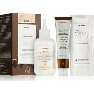 Korres Argan Oil trwała farba do włosów z olejkiem arganowym kolor 10,0 Platynowy blond 50 ml