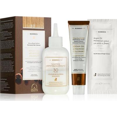 Korres Argan Oil trwała farba do włosów z olejkiem arganowym kolor 8,3 Jasny złoty blond/miodowy 50 ml