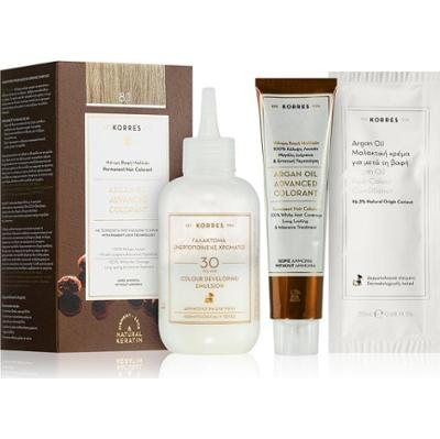 Korres Argan Oil trwała farba do włosów z olejkiem arganowym kolor 8.1 Jasny Popielaty Blond 50 ml