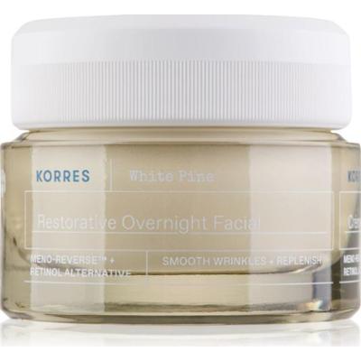 Korres White Pine Restorative Overnight (skóra sucha i dojrzała) - Wypełniający krem do twarzy na noc - 40ml