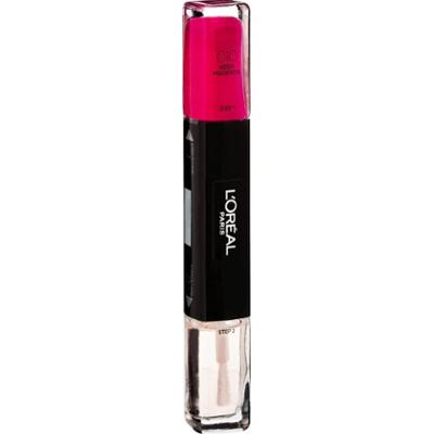 L'Oreal Paris 2 w 1 Infallible Lakier do paznokci 010 Keep Magenta 2 x 5 ml