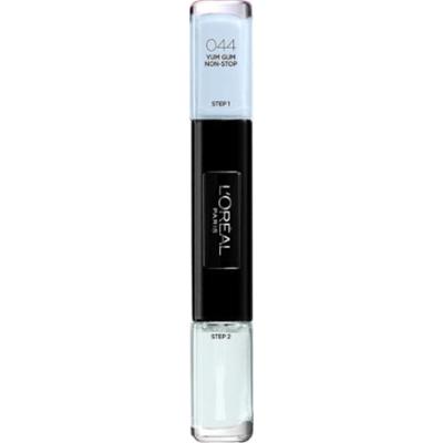 L'Oreal Paris 2 w 1 Infallible lakier do paznokci 44 Yum Gum bezbarwnyStop 2 x 5 ml