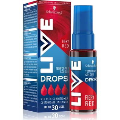 Schwarzkopf LIVE Drops zmywalna farba do włosów odcień Fiery Red 30 ml